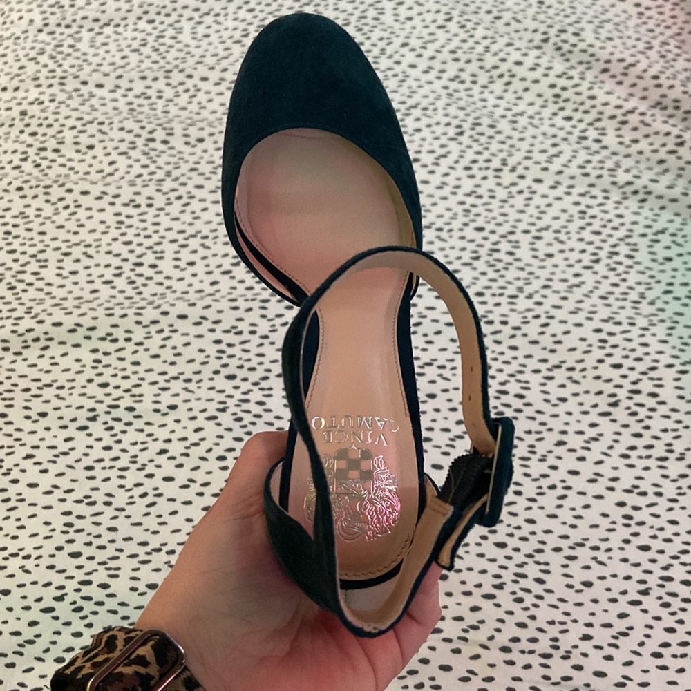 Vince Camuto Blue Suede Heels